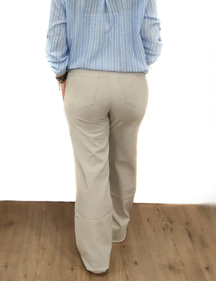 Pantalón Wide Leg Beige - Imagen 2