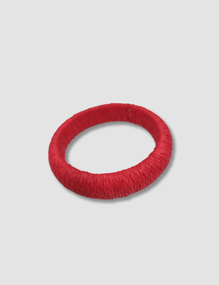 Pulsera De Rafia Color Rojo