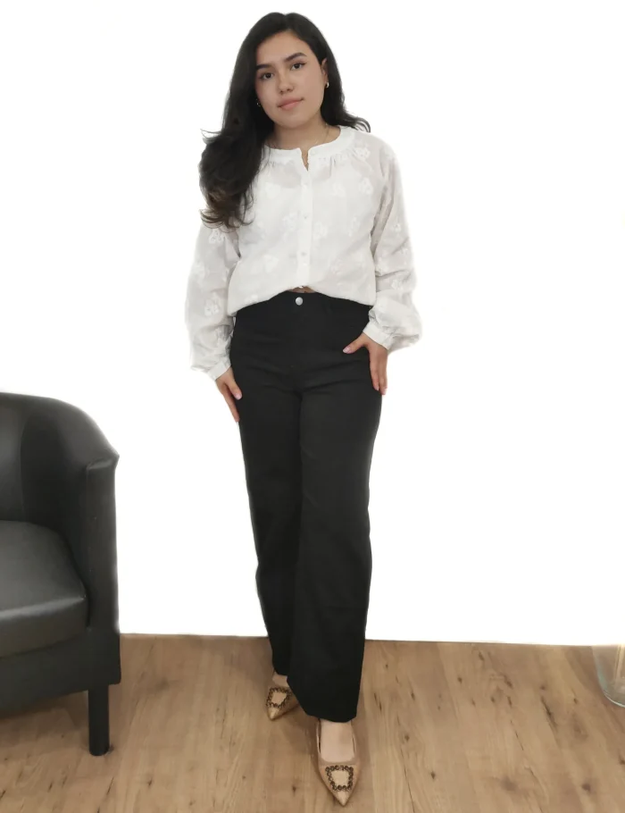 Pantalón Wide Leg Negro - Imagen 3