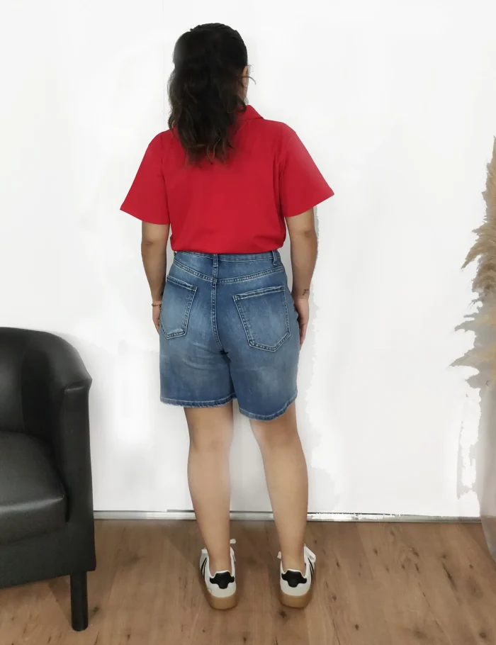 Short Denim Longline - Imagen 3