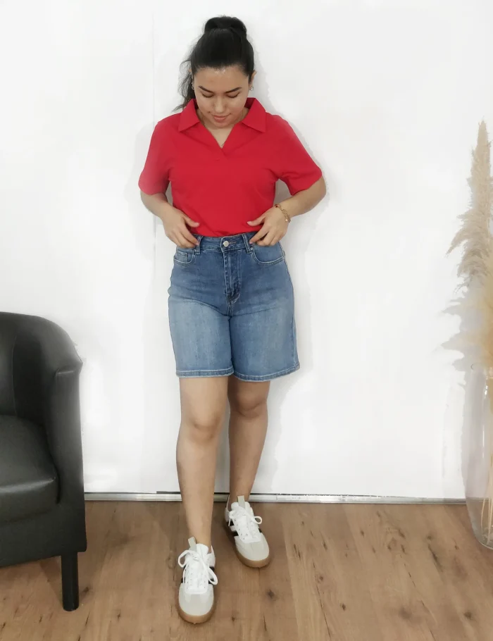Short Denim Longline - Imagen 2