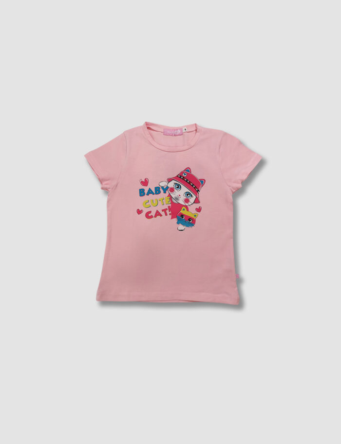Camiseta Rosa Baby Cat