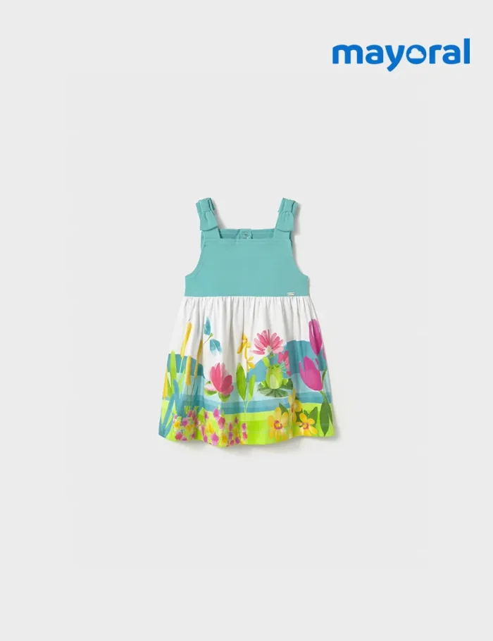 Vestido Cenefa Turquesa