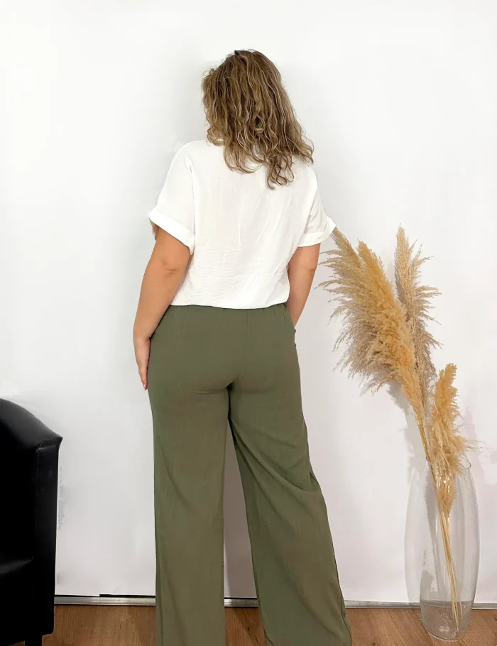 Pantalón Lino Kaki - Imagen 2