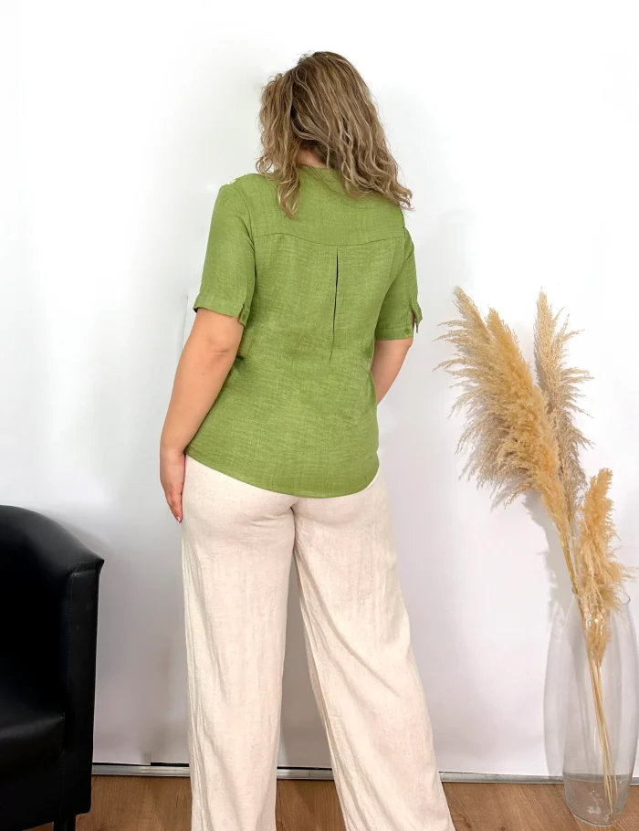 Blusa Lino Pistacho - Imagen 3