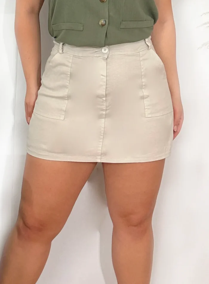 Falda Pantalón Crema - Imagen 3