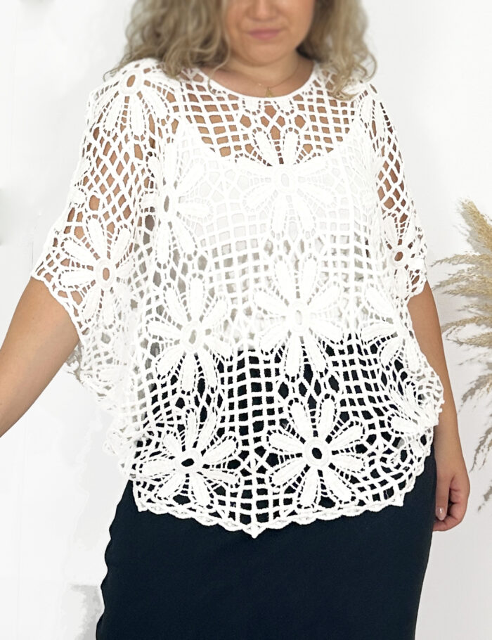 Jersey Crochet Blanco
