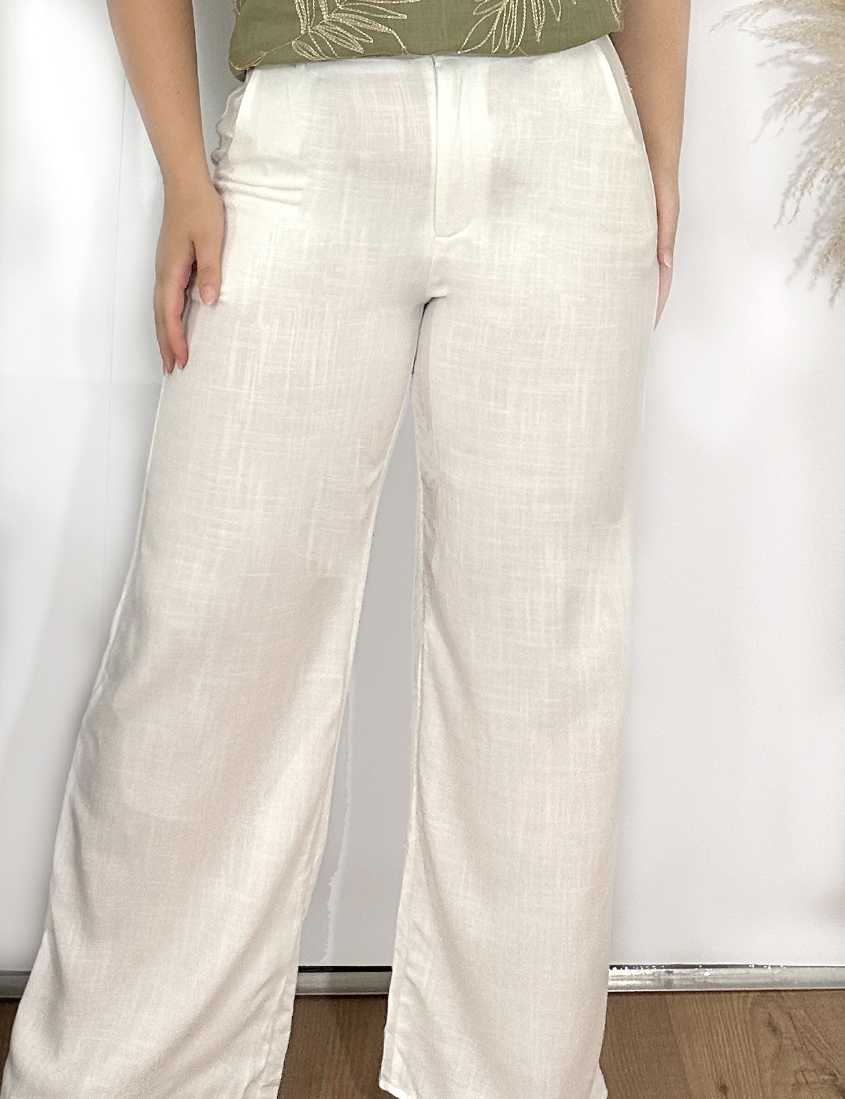 Pantalón Lino Blanco