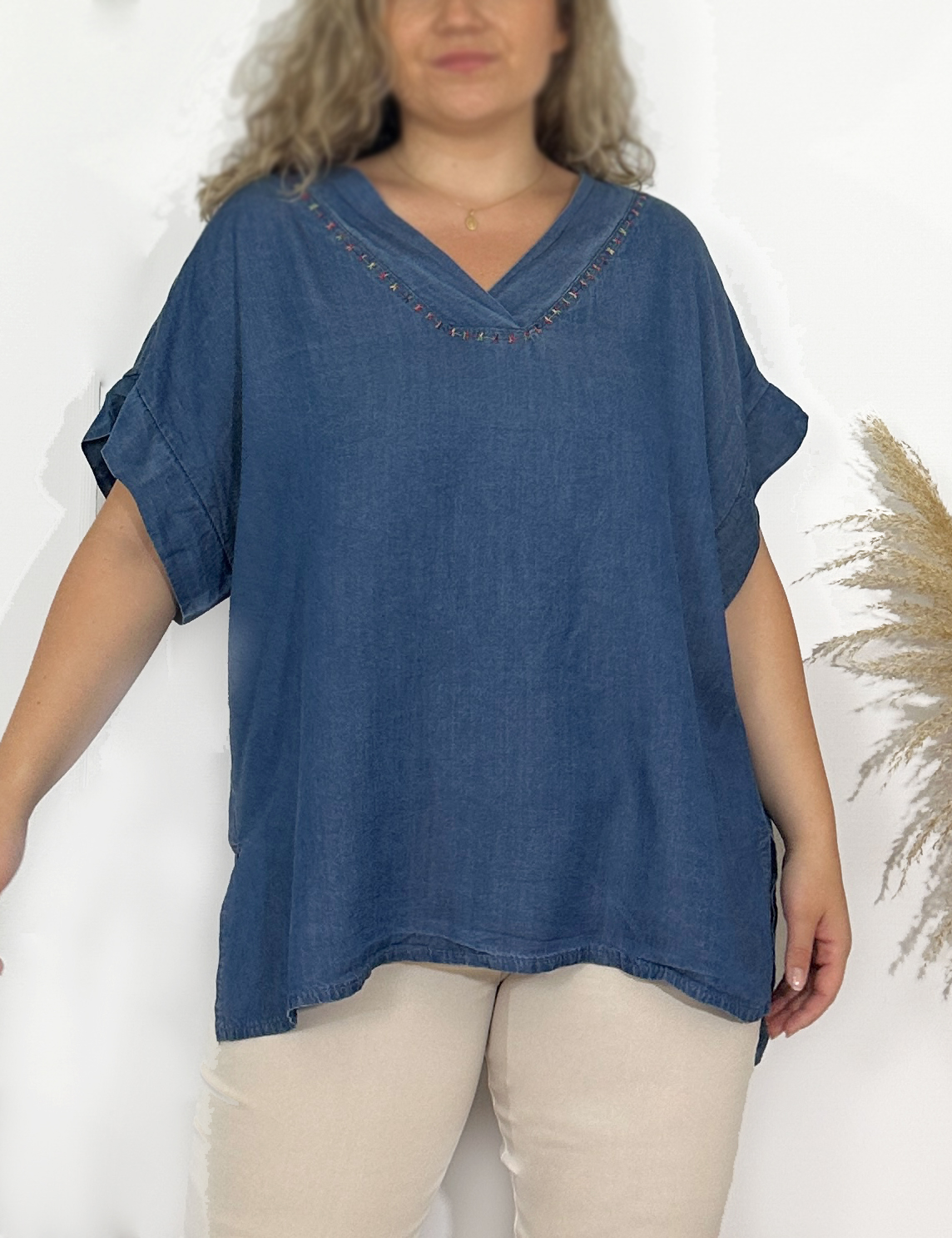 Blusa Oversize Denim