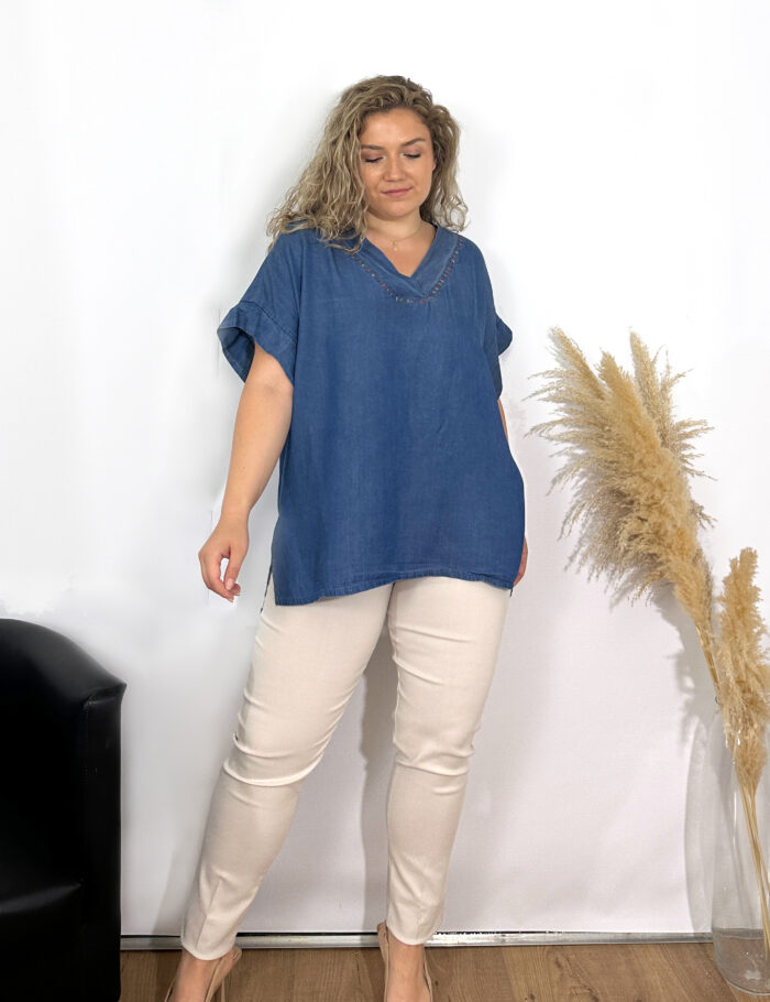 Blusa Oversize Denim - Imagen 4