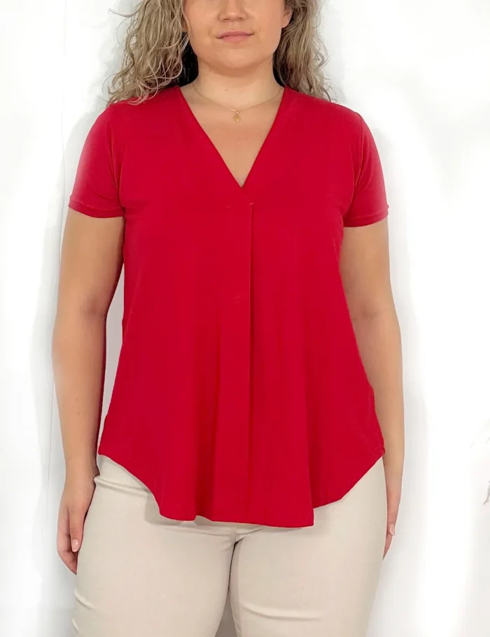 Camiseta Pliegue Roja