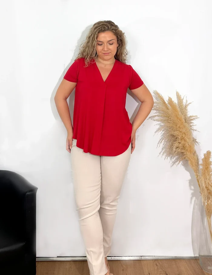 Camiseta Pliegue Roja - Imagen 2