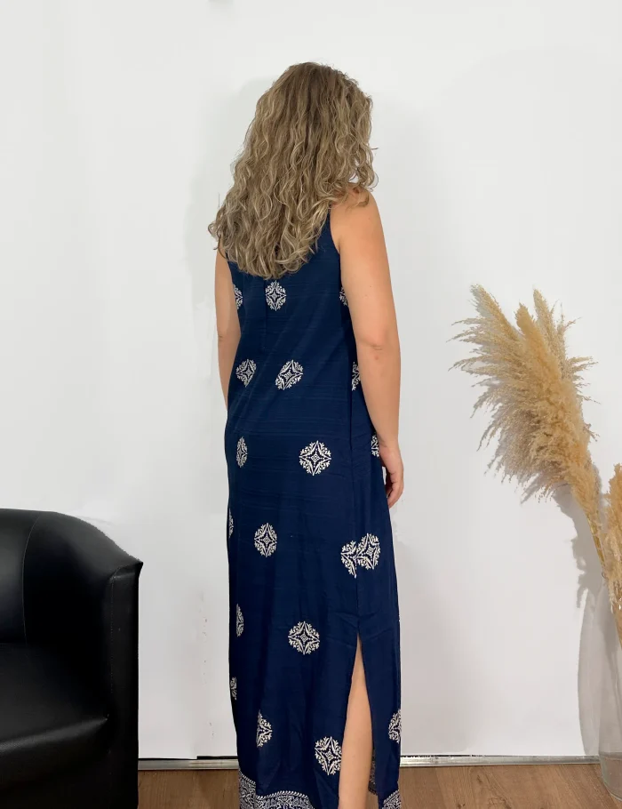 Vestido Maxi Aperturas Marino - Imagen 2