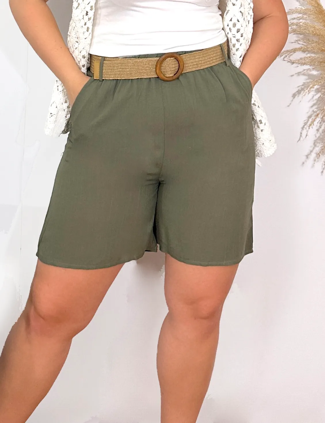 Short Lino Kaki