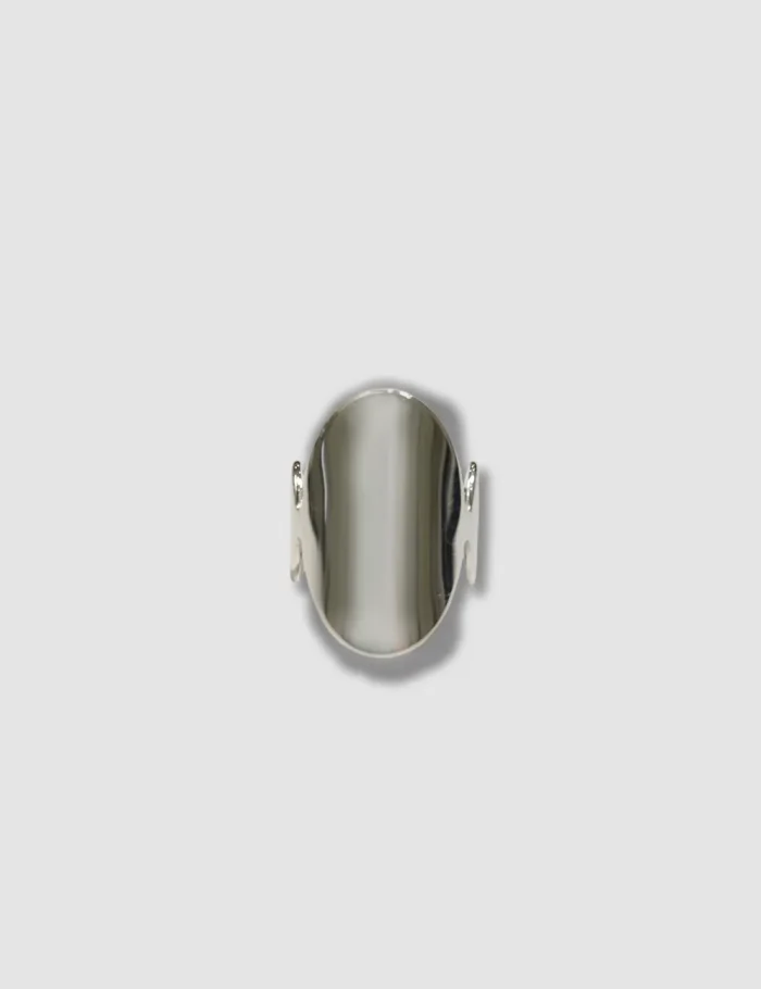 Anillo Acero Ajustable Plateado