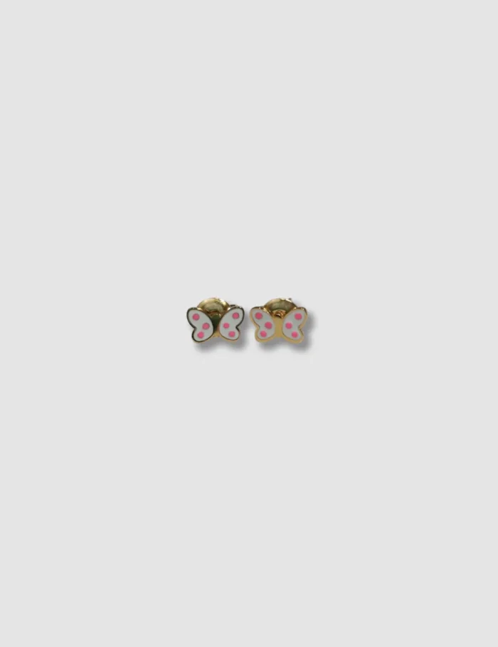 Pendientes Acero Kids Mariposa Blanca