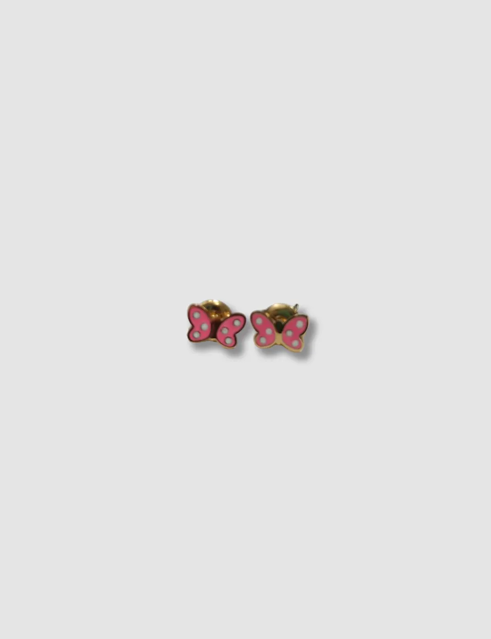 Pendientes Acero Kids Mariposa Rosa