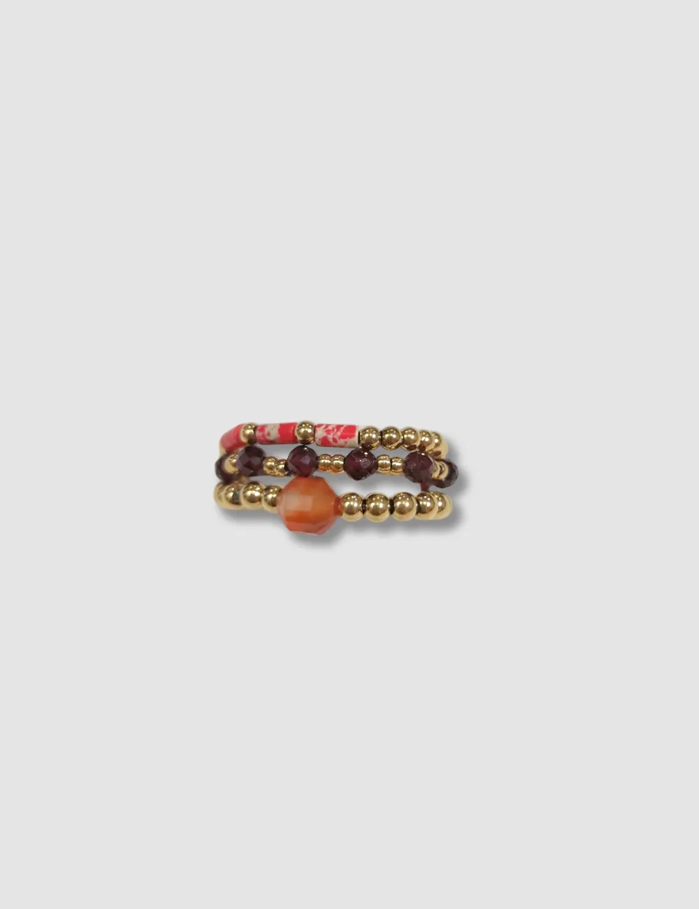 Anillo Piedra Pack De 3
