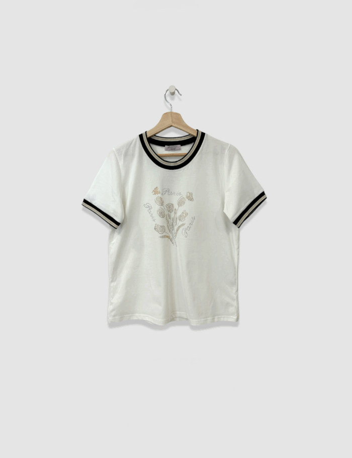 Camiseta Crudo Brillos