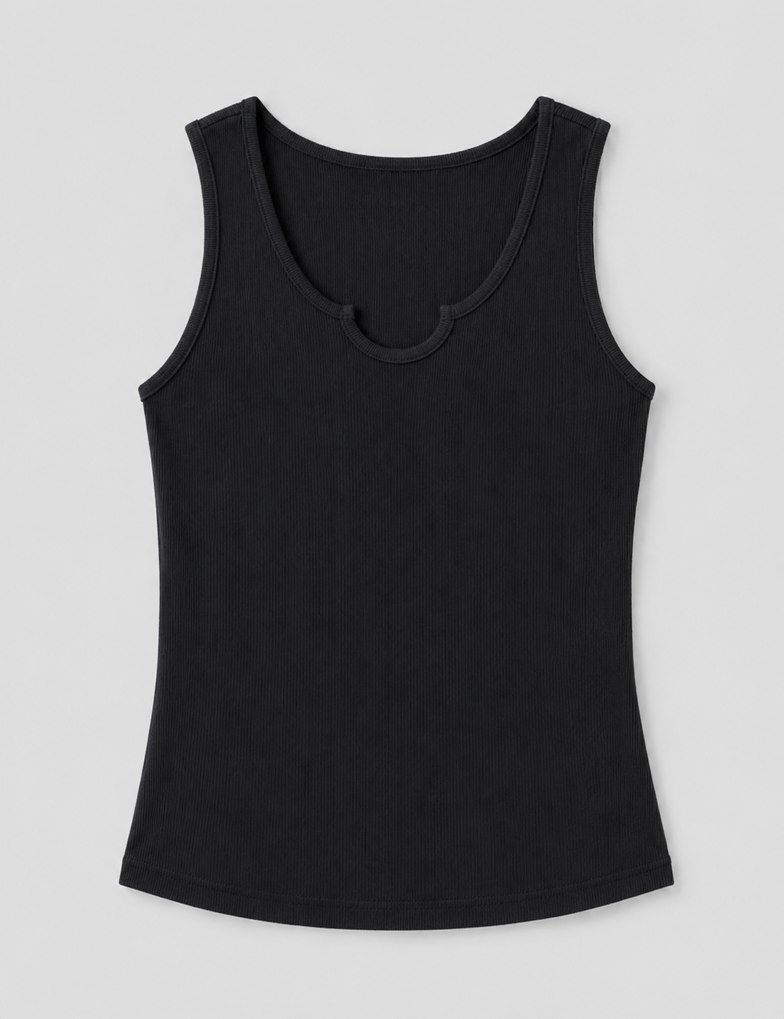 Camiseta U negra