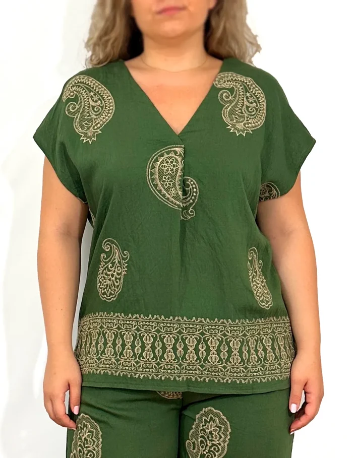 Blusa Estampada Kaki