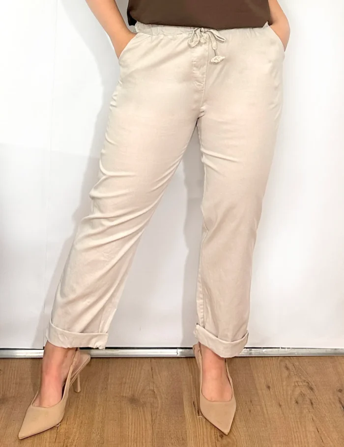 Pantalón Slim Beige - Imagen 2