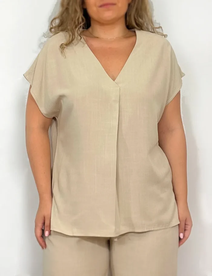 Blusa Lino Crema - Imagen 2