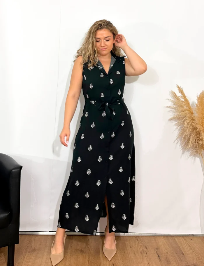 Vestido Camisero Negro