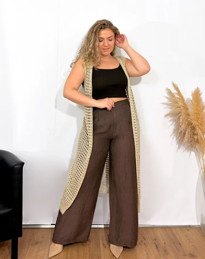 Chaleco Maxi Crochet - Imagen 2