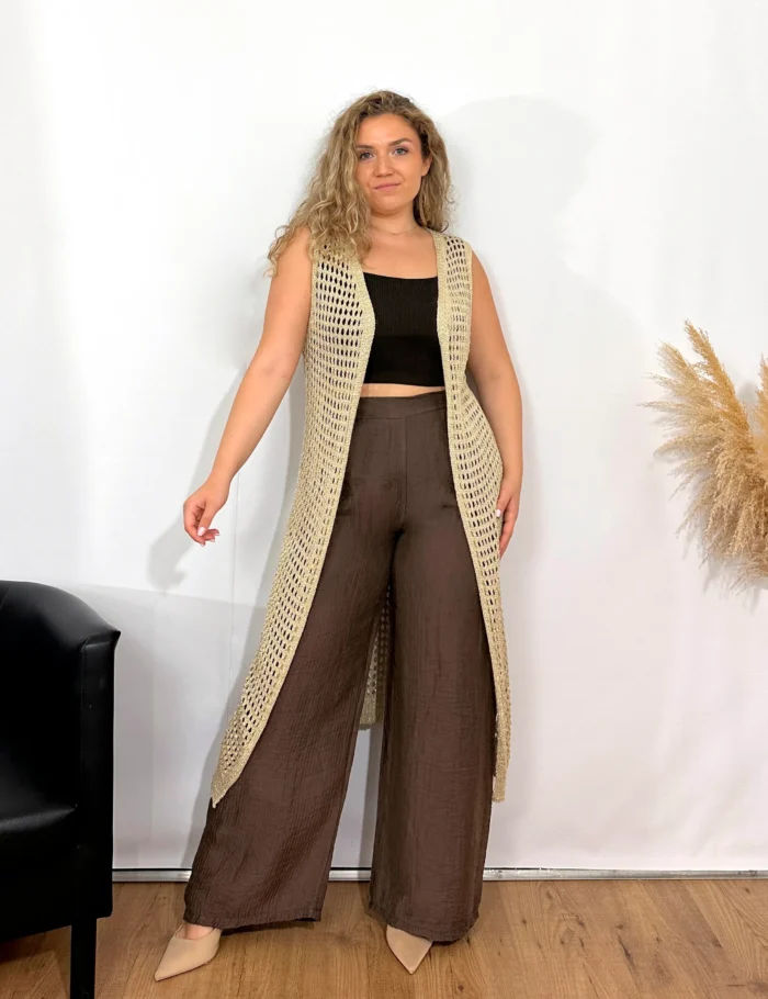 Chaleco Maxi Crochet
