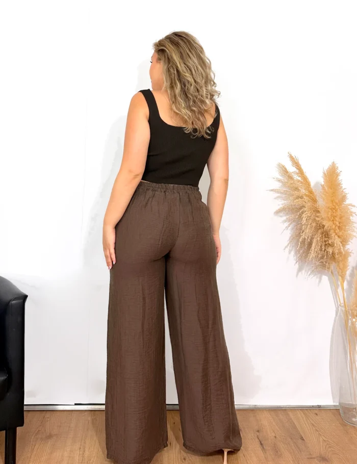 Pantalón Ancho Chocolate - Imagen 3