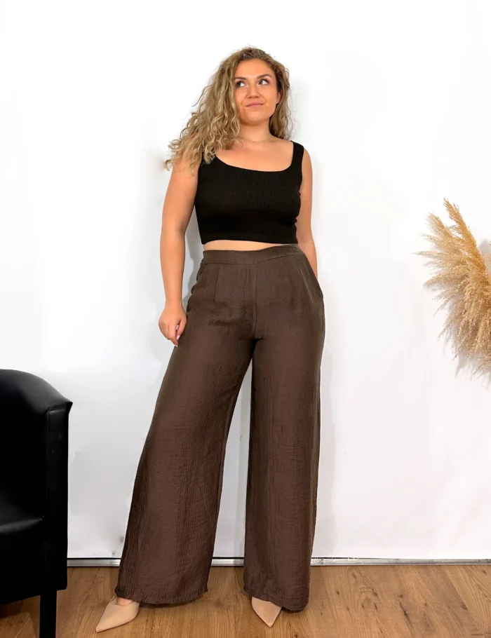 Pantalón Ancho Chocolate