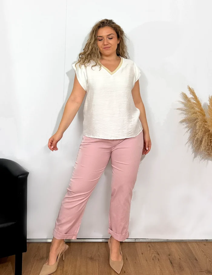 Camiseta Blanca Con Brillo