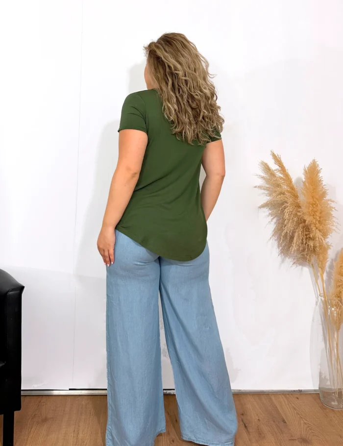 Camiseta M/C Pliegue Kaki - Imagen 3