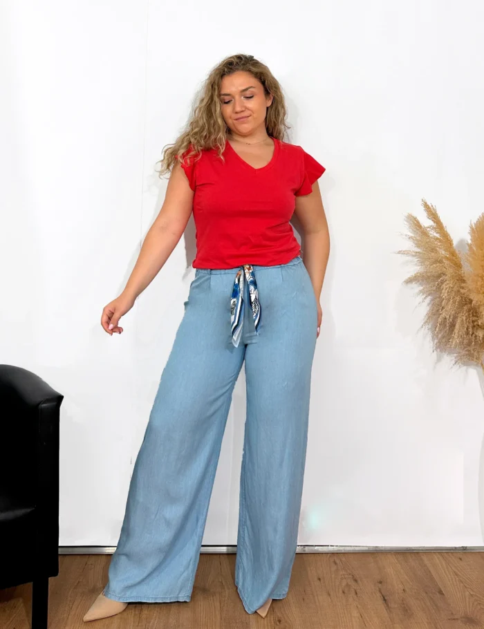 Camiseta Roja Con Volantes