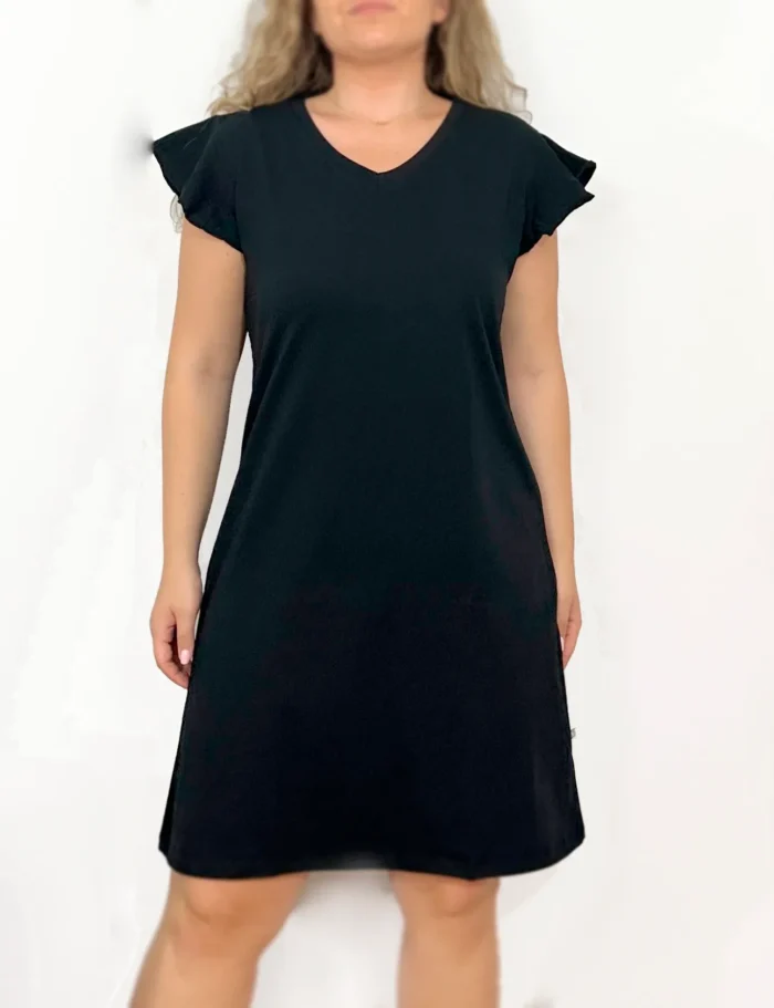Vestido Con Volantes Negro - Imagen 2