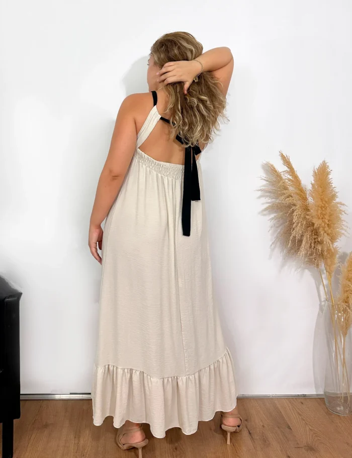 Vestido Tirantes Regulables Crema - Imagen 2