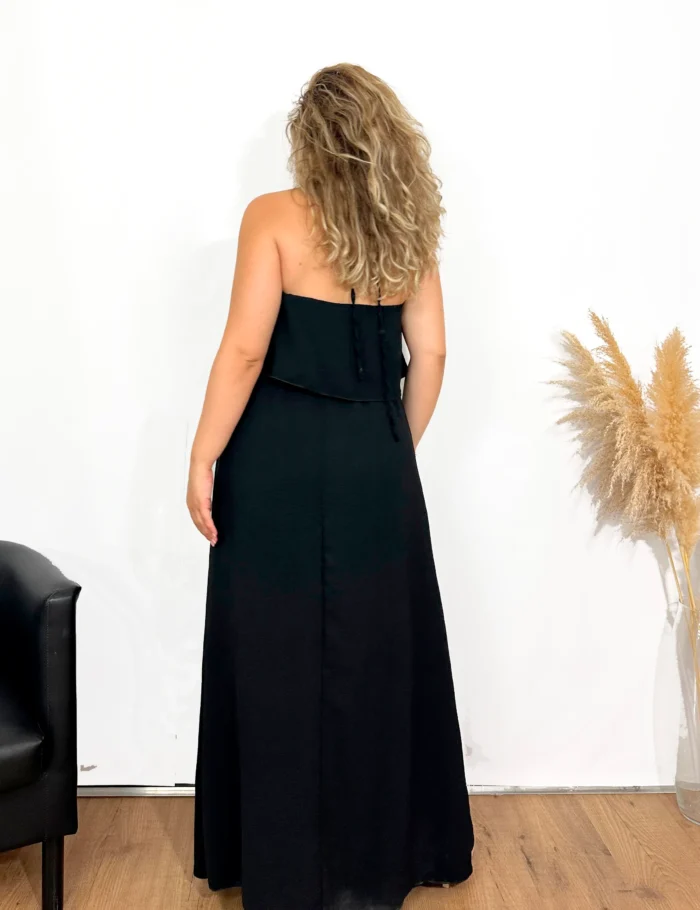 Vestido Volante Lazada En Cuello - Imagen 2