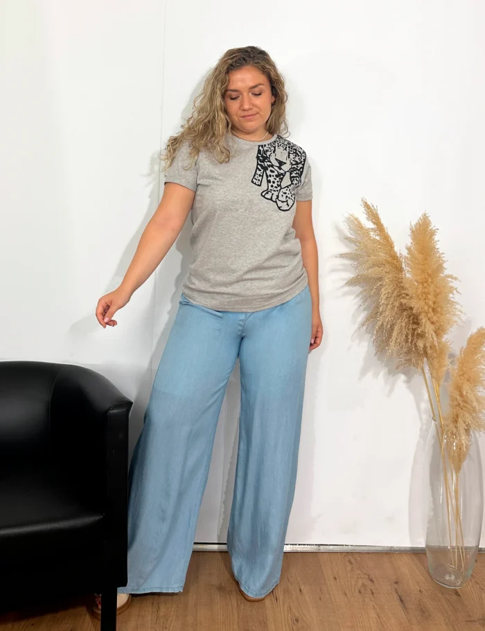 Camiseta Tigre Gris Mezcla