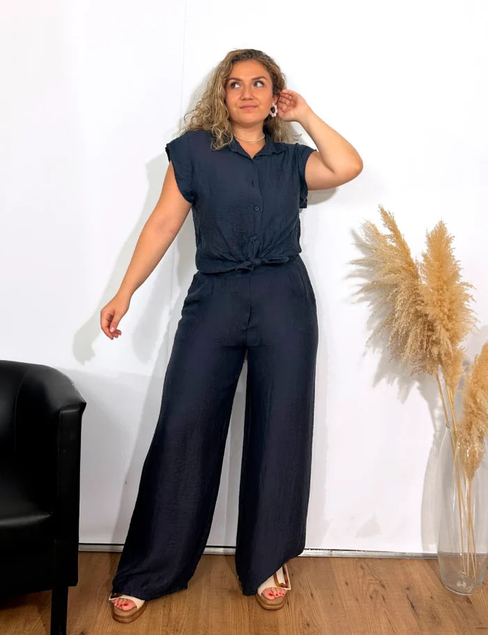 Pantalón Wide-leg Marino