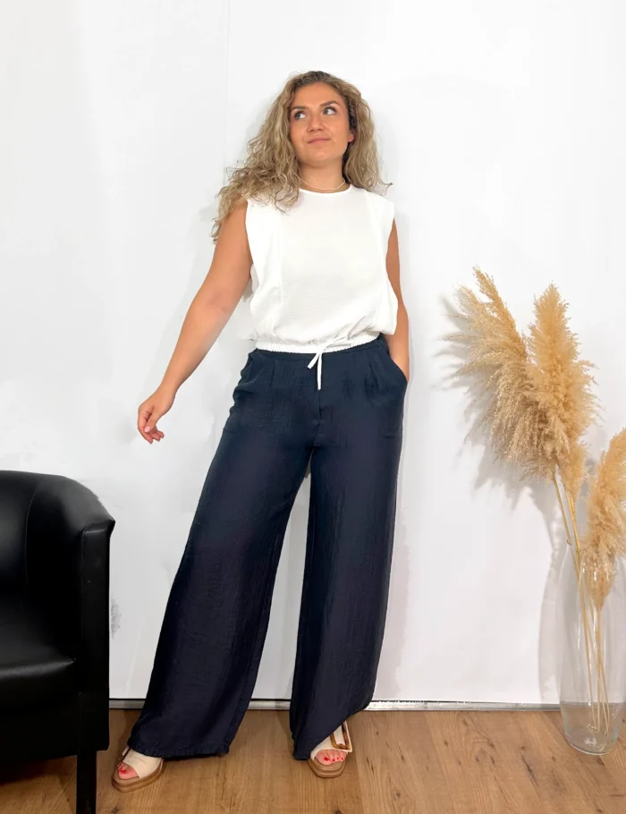 Blusa Fruncida Blanca - Imagen 2