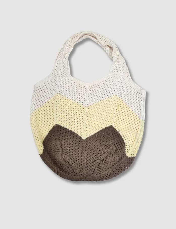 Bolso Shopper Crochet Tricolor