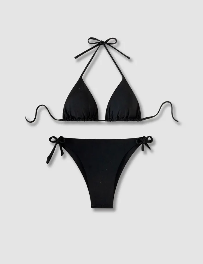 Top Bikini Triangulo Negro