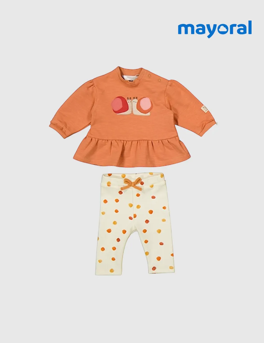 Conjunto Caracoles Naranja
