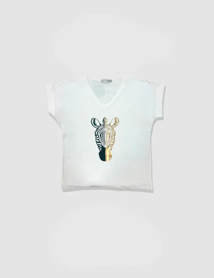 Camiseta Cebra Blanca
