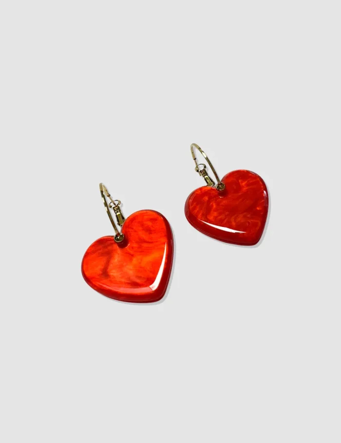Pendientes Corazón Rojos - Imagen 2