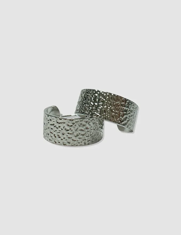 Aros Relieve Plateados - Imagen 2