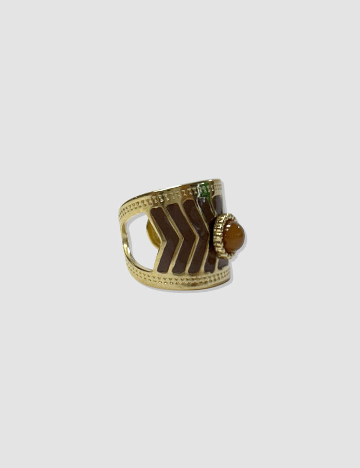 Anillo Acero Marrón - Imagen 2