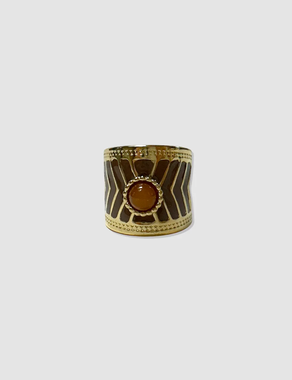 Anillo Acero Marrón