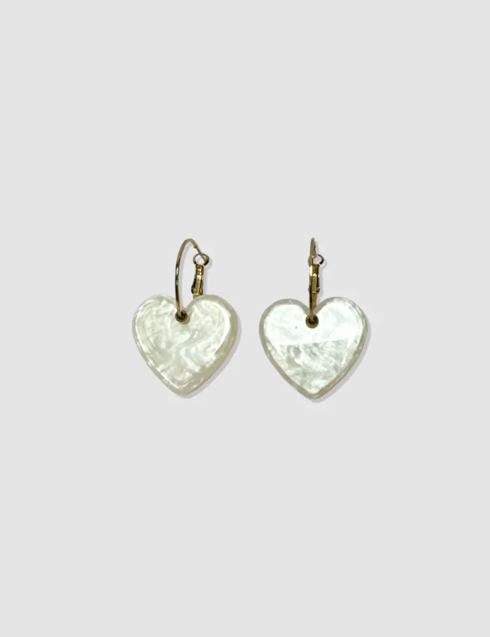 Pendientes Corazón Blancos